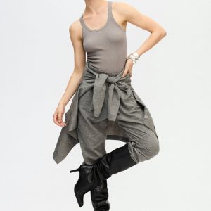 Grey Oversize Jacket Cotton Shirts Women's Jackets