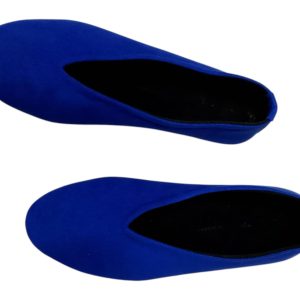 Women’s Bleu Leather Mules Handmade Pointed Toe Slip1
